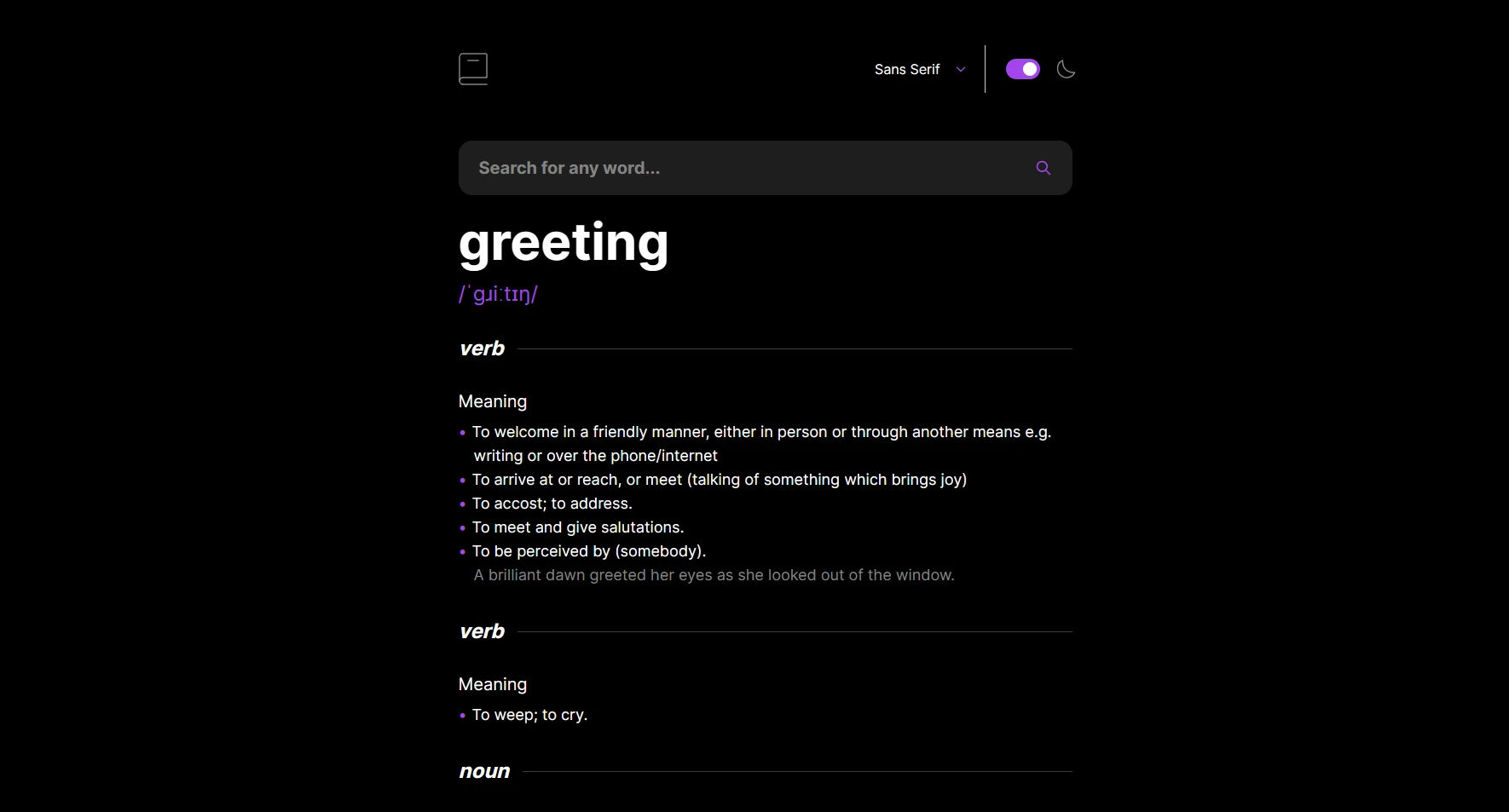 Dictionary Web App
